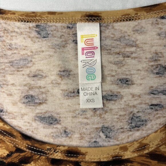 LULAROE Tunic XXS Animal Print Long Sleeve Hi Lo Hem Stretch Cheetah Comfy - Picture 3 of 4